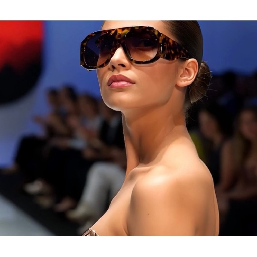 Sunglasses Tortoise Shell Oversized‎ Fashion Statement Women Shades UV400 New